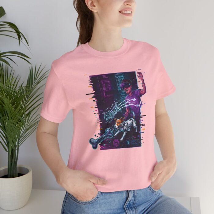 Quantum Fetch in the Data Stream Unisex Jersey Short Sleeve Tee – One-of-a-Kind Aura Farming Audition Sci-Tech Art Shirt - Image 15