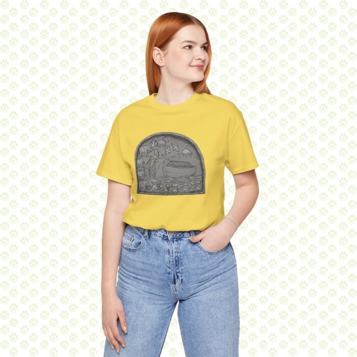 Noah’s Ark Paws Unisex Jersey Short Sleeve Tee – One-of-a-Kind Exclusive Animal Rescue Art Shirt - Image 8