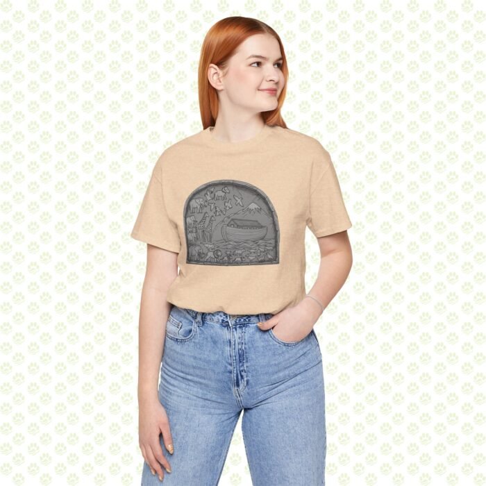 Noah’s Ark Paws Unisex Jersey Short Sleeve Tee – One-of-a-Kind Exclusive Animal Rescue Art Shirt - Image 5