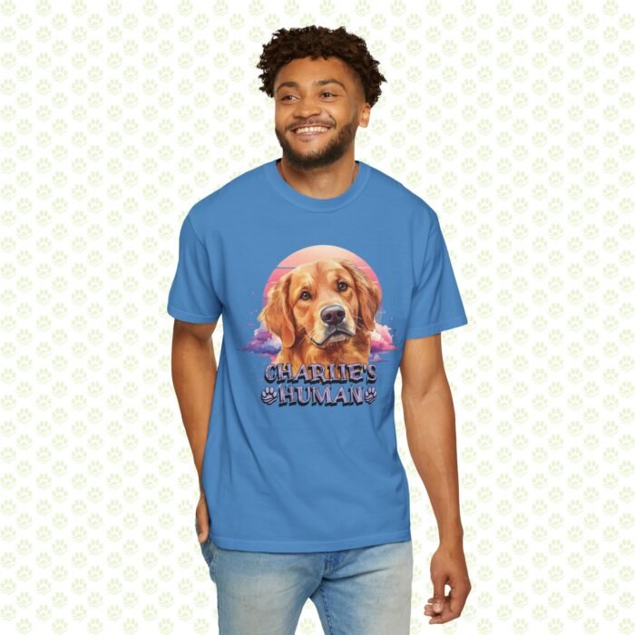 Personalized “Dog’s Human” Unisex Garment-Dyed T-Shirt – Custom Name, Bold Dog Graphic, Premium Pet Lover Gift - Image 5