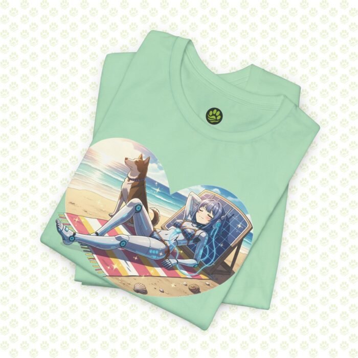 Power by Sun, Watched by Loyalty Unisex Jersey Short Sleeve Tee – One-of-a-Kind Exclusive Solar & Canine Art Shirt - Image 15