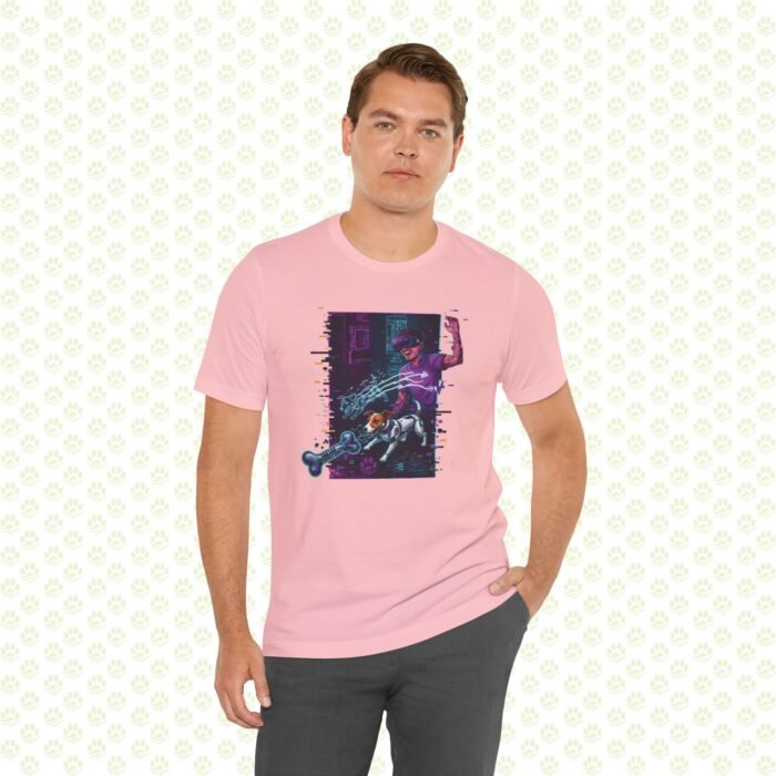 Quantum Fetch in the Data Stream Unisex Jersey Short Sleeve Tee – One-of-a-Kind Aura Farming Audition Sci-Tech Art Shirt - Image 13