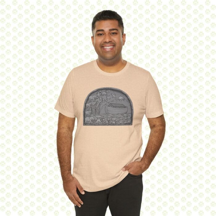 Noah’s Ark Paws Unisex Jersey Short Sleeve Tee – One-of-a-Kind Exclusive Animal Rescue Art Shirt - Image 4